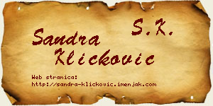 Sandra Kličković vizit kartica